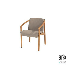 Tess dining chair natural teak with seat and back cushion Teak
